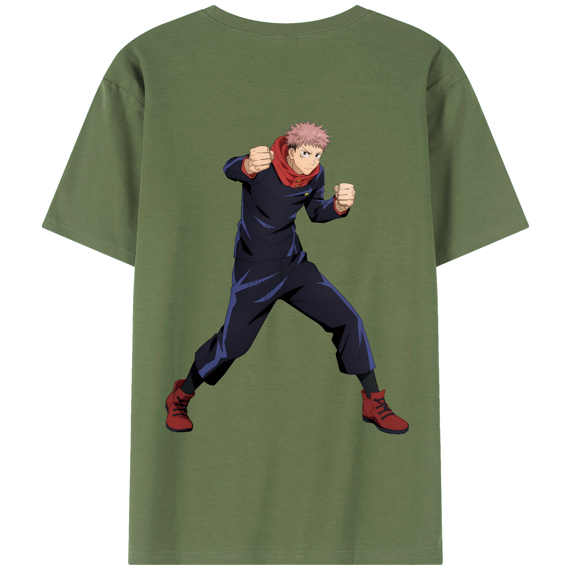 （画像用） 呪術廻戦 Jujutsu Kaisen 綿100％ メンズ半袖Tシャツ（バックプリント） 通気性